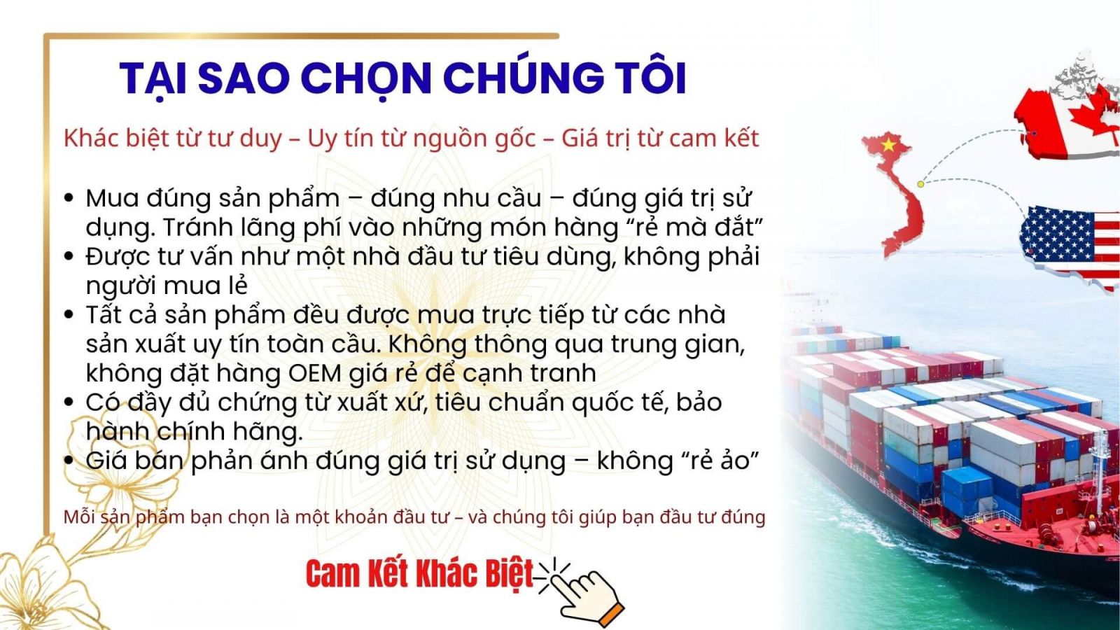 Vì sao nên chọn chúng tôi - sieuthidautu.com.vn